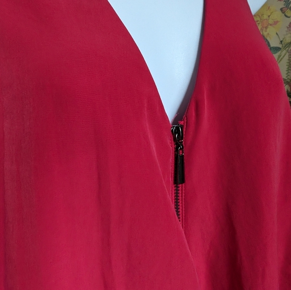 laundry by Shelli Segal Los Angeles magenta front zip dress - Picture 7 of 10